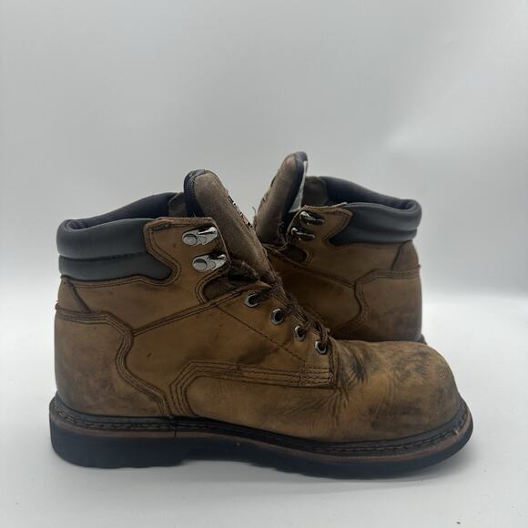 Mens SIze 8.5W Thorogood 804-3236 Brown Waterproof Comp Toe Safety Toe Work Boot - Picture 6 of 9